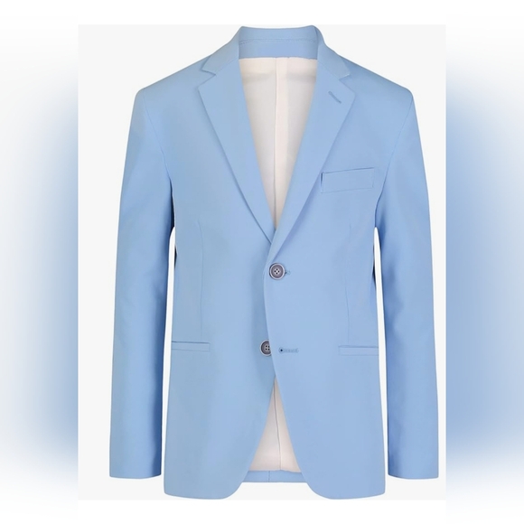Calvin Klein Boys Blazer Suit Jacket, 2 Single Breasted Closure, Buttoned Cuffs - Picture 1 of 10